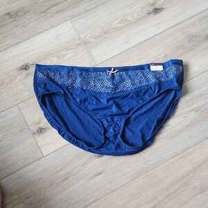 Blue Lace Trim Panties